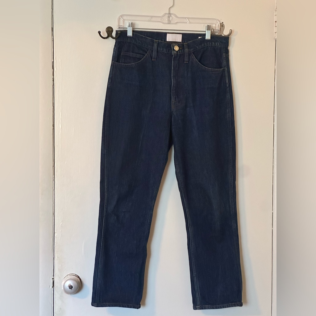 Frame Le Italien True Straight Jeans. Size 27 Italian Rigid Denim. 100% Cotton.